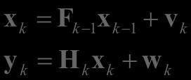 A Single Kalman Iteration x ~ N (ˆ x, P p( x x - 1, x - 2!, x0) y, y - 1, y ) p( x! 1 o o o o o o o ) ˆx o o o o o o previous states x -2 x -1 xˆ -1 xˆ -1 1. Predict the mean using previous history.