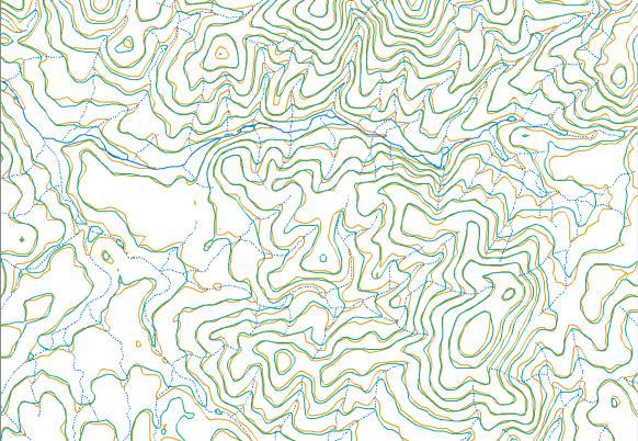 While comparing the contours in terms of topographical representation and river compliance, it can be listed as ALOS 30m, SRTM 30m, SRTM 90m respectively.