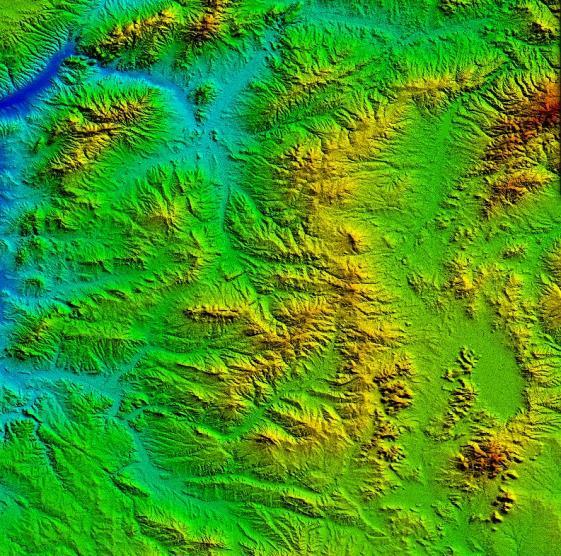 (Kellndorfer, 2004) The SRTM 30m data used in this study is shown in