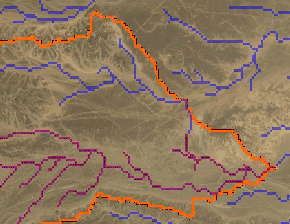 Verifying the Catchment - Stream Direction is modified - However, the catchment boundary is not - Go to DEM > Delineate basin wizard and repeat