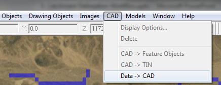 Visualizing the catchment - Go to the Map Module - Go to CAD > Data -> CAD - Save the