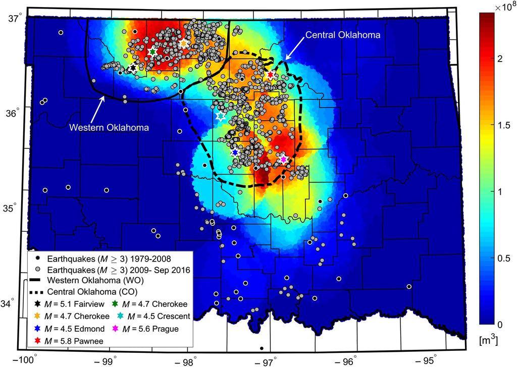 Fig. 2. Saltwater disposal and earthquakes in Oklahoma.