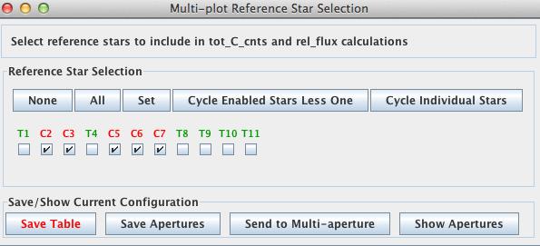 enables you to control which comparison stars are used for the ratioing with