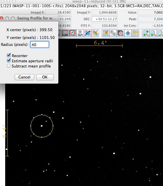 Now that we have our reduced images in a stack, have identified the target star, and noted any saturated stars, we re almost ready to do our photometery.