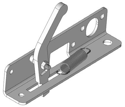 Pivot Freely 1B - Lever can be installed in either direction that offers the most clearance for operation.