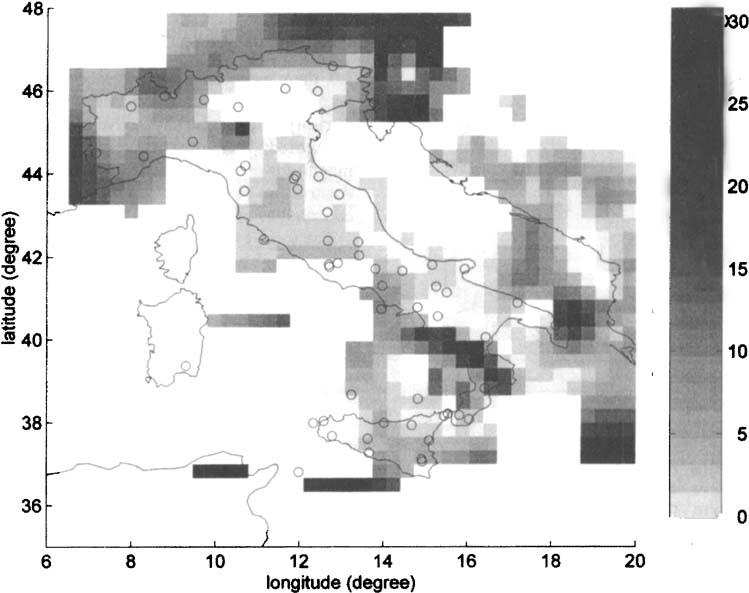 Hypocentre location accuracy in Italy 129 Figure 6. The same as Fig. 3, but for events having magnitudes greater than 3.0.