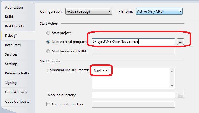 8. Pressing F5 should start the debugger using the NavSim.exe simulator. Type locate in the simulator to call your Locate method.