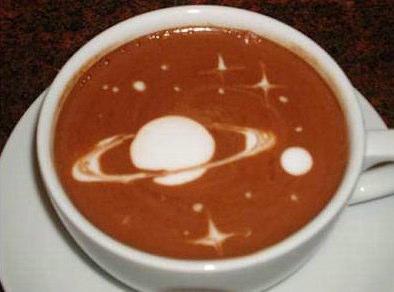 Saturn.. As rendered in a latte served in a Vancouver, B.C.