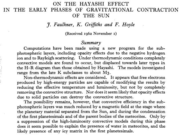 Faulkner, Griffiths & Hoyle 1963 MNRAS 126, 1