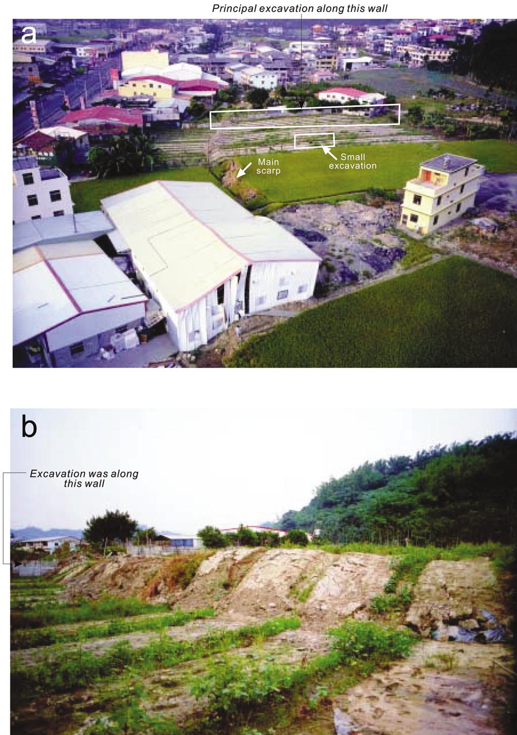 918 J.-C. Lee, Y.-G. Chen, K. Sieh, K. Mueller, W.-S. Chen, H.-T. Chu, Y.-C. Chan, C. Rubin, and R. Yeats Figure 3. Photographs of the surface ruptures at the Wufeng excavation site.