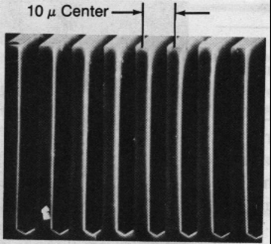 SEMICONDUCTOR SILICON, ELECTROCHEM. SOC. P. 339 (1973) The University of Michigan on Visiting Prof. HKU p. 9 S. W. Pang Si ETCHED IN KOH Si (100) Si ETCHED INTERCEPT AT 54.