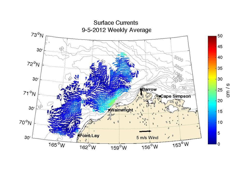 Surface Currents: Weekly Mean 5 September 2012 Surface