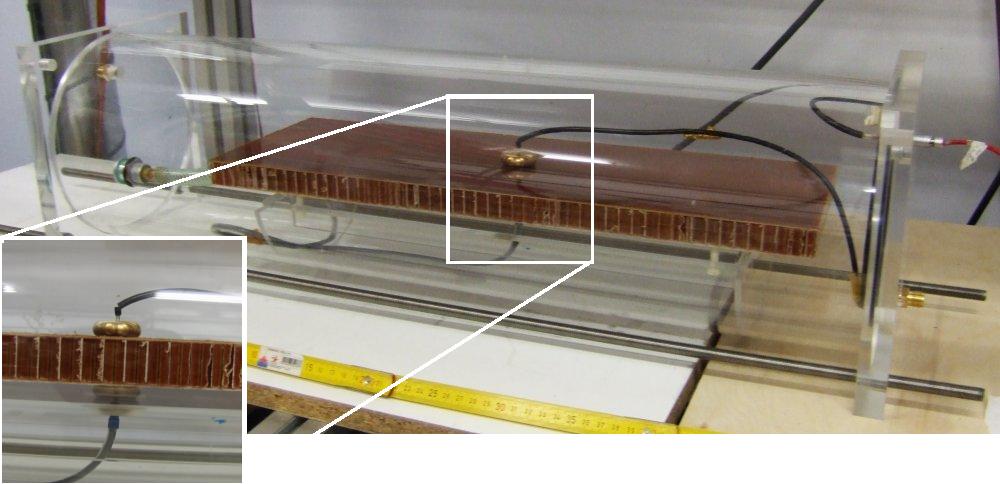 pieces differ in the high voltage shielding structures on the inside. A picture of one of these samples is shown in Figure 7. The high voltage tests have been done with the setup shown in Figure 8.