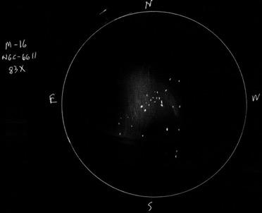 44, to the 16-inch, I will present a summary of my observations. On July 3,1983 I observed M16 with my 8-inch f/9.44 from Eurovillas, Madrid, Spain.