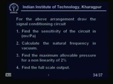 (Refer Slide Time: 45:53) The problem is, for the above arrangement draw the signal conditioning