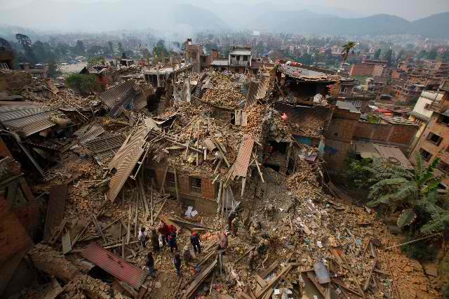 Widespread destruction" of buildings and