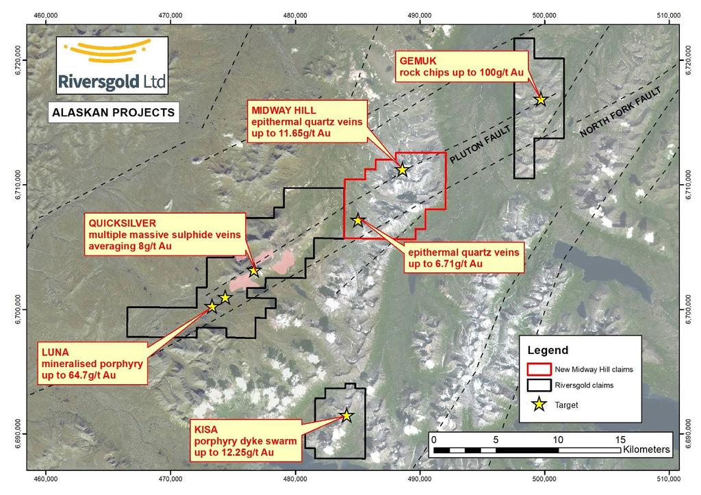 12 October 2018 ALASKAN EXPLORATION PROJECTS UPDATE Riversgold Limited (ASX: RGL, Riversgold ) is pleased to provide a summary of the results from fieldwork completed during the 2018 season on the