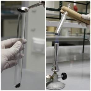 Procedure Part A: Percent Oxygen in Potassium Chlorate Drying the Catalyst 1. Put about a tea-spoon of MnO 2 in a dry test tube.