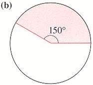 40 41. Find an angle between 0 and π that is coterminal with 7 /5. Give your answer in terms of π. 4. Find the radius of each circle if the area of the sector is 80.
