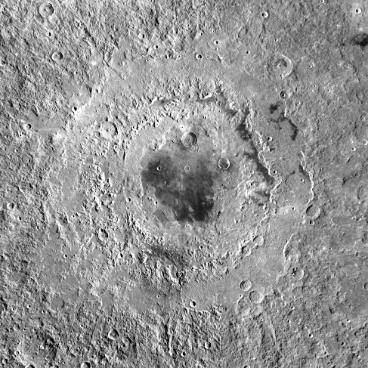 FIGURE 9.11 Mare Orientale. The youngest of the large lunar impact basins is Orientale, formed 3.8 billion years ago.