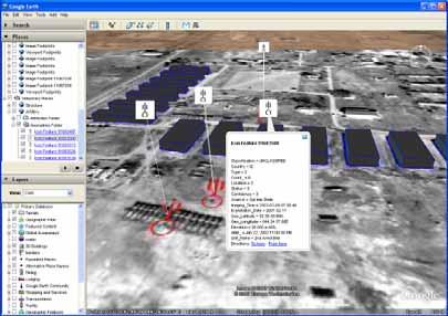SEE workflow: Google Earth connection Selected features with attributes are transferred from SOCET GXP into Google Earth as KML features Current imagery also sent into Google Earth Attributed