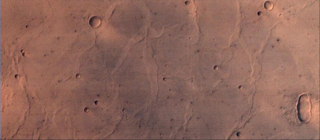 Wrinkle ridges on planetary surface are formed due to compressional stress regime.