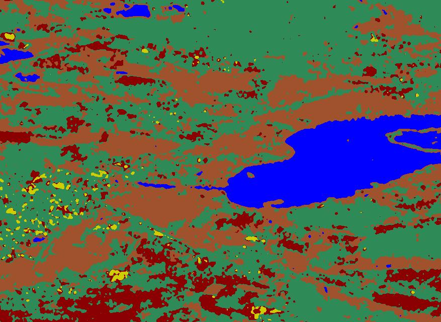 RESULTS Results Comparison: Minimum Distance vs Model based (confusion matrix) water forest crops urban bare soil 99,97 0,00 0,00 0,00 0,03 0,00 99,61 0,29 0,03 0,07 0,00 3,89 84,72 11,39 0,00 0,00
