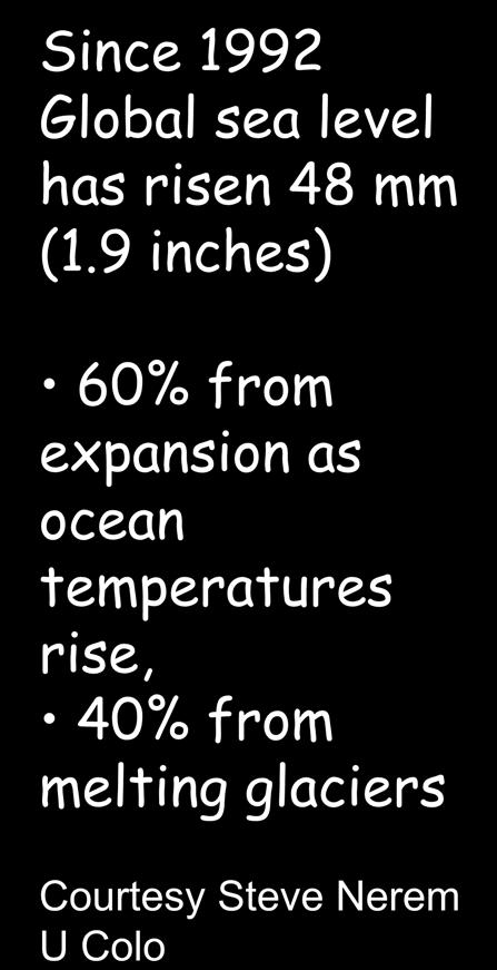 Sea level is rising: from ocean expansion and melting