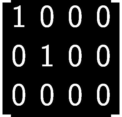 row-rank and column-rank do not change. The top-left corner is an identity matrix.