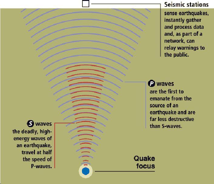 Seismic Waves P and S waves are generated simultaneously Seismic waves travel through Earth
