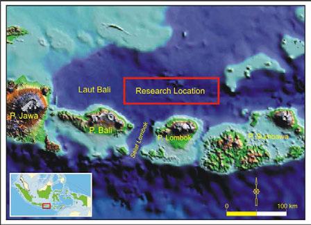 1.2. Research Location The study area is located in the eastern part of Laut Bali, to the north of Lombok Island (Figure-1.1). The terrain is offshore area with depth ranging from 200 to 1000 m.