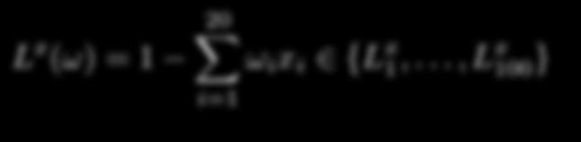 Loss is Random Variable: L x (ω) =1