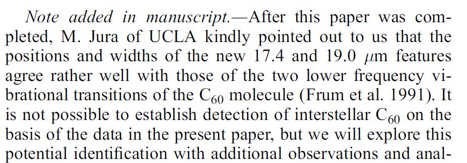 Mike Helped Us Find C 60 in the ISM with Spitzer Mike s Comment on our First Paper