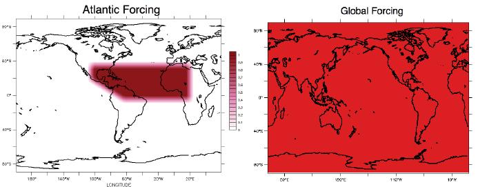 IDEALIZED FORCING EXPERIMENTS If local SST the dominant control, as opposed to relative SST: Similar