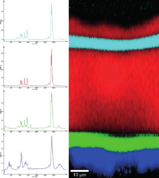 Confocal Raman Imaging for Depth Profiling of Polymer Films and Coatings A full analysis of a heterogenous polymer blend not only includes the two-dimensional arrangement of its individual components