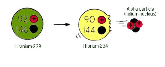 Longer Decays: e.g., Uranium Uranium decays to thorium Half-life 4.