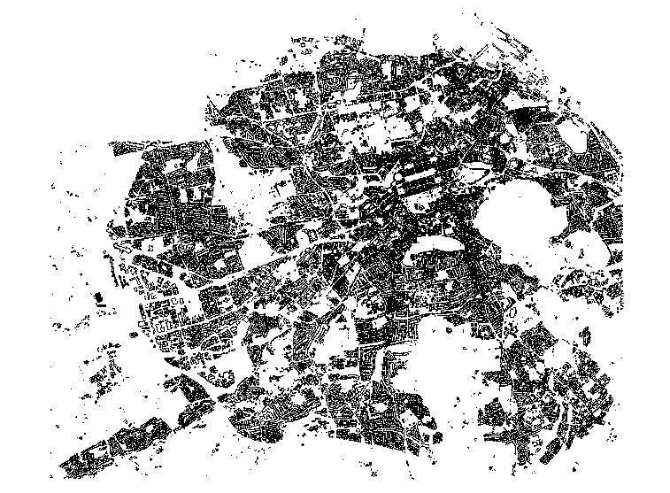 Figure 4:Buildings extracted from OS MasterMap of