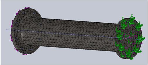 Intermediate shaft with radius of curvature. Figure 5.
