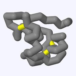 Disulfide bonds form between the two sulfur atoms in two cysteine amino acid sidechains.