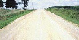 Smooth gravel road constructed from correctly