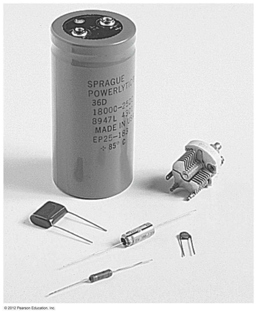 Review: Practical Capacitors Capacitors are manufactured using a variety of technologies, in capacitances ranging