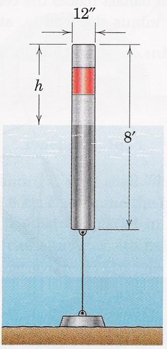 1D. A channel- marker buoy is anchored to the ground.