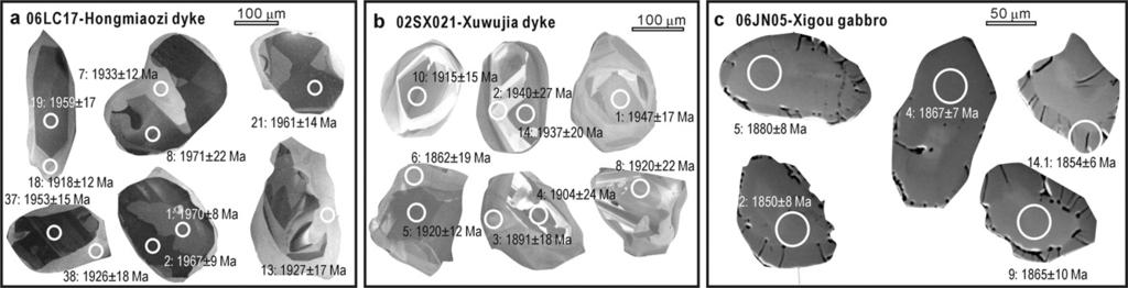 P. Peng et al. / Precambrian Research 183 (2010) 635 659 649 Fig. 3. Representative cathodoluminescence (CL) and backscattered electron (BSE) images of selected zircons.