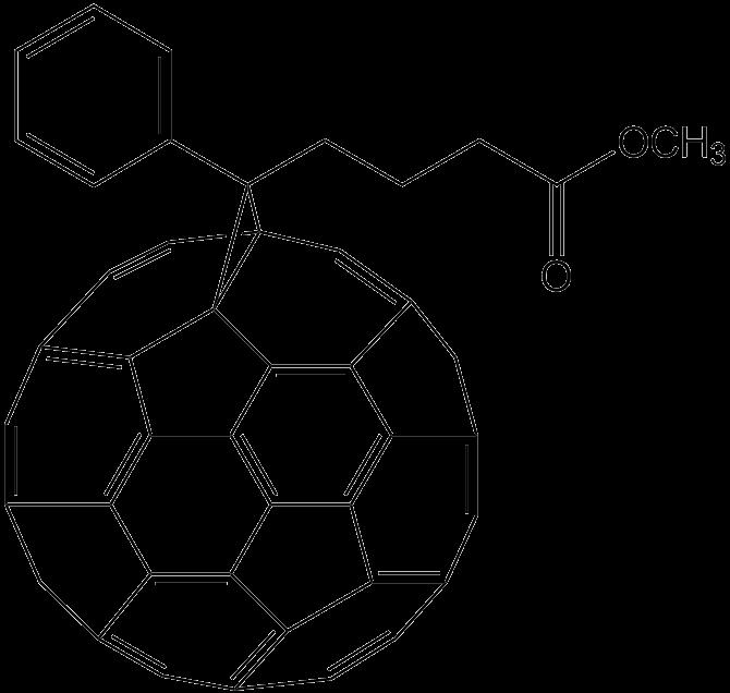 2. Bulk Heterojunction Solar Cells In this work, three different fullerene derivatives are investigated, namely PC 61 BM ([6,6]- phenyl C61 butyric acid methyl ester), bispc 61 BM (bis[6,6]-phenyl