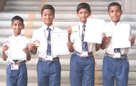 The names of the winners are : Mst Rujul Wadate, Grade IV I, Second Place, Mst Kushal Thakare, Grade V G, Fourth Place Mst