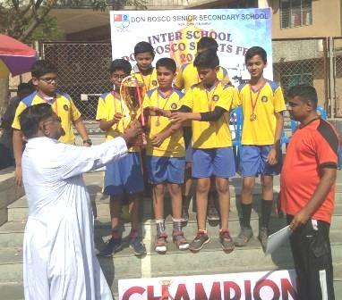 Other Sports Achievement Basketball Team shines at Don Bosco Sports Fest U/13 Boys Basketball team won the Basketball Tournament in the Inter School Don