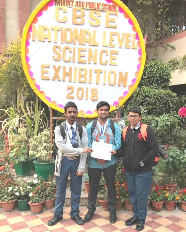 School Team excels in CBSE National Level Science Exhibition 2018.