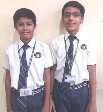 Quiz Masters Mst. Nishant Thottarath Grade VIII and Mst.