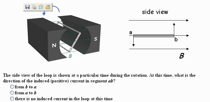 Generator: Changing Orientation A rectangular loop rotates in a region containing a constant magnetic
