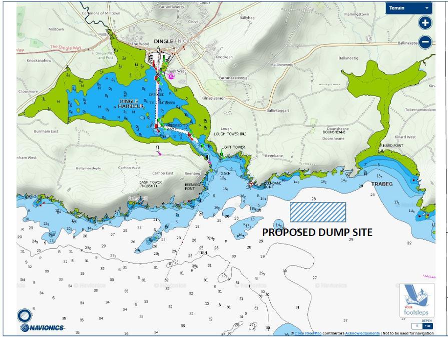 2. Survey Areas 2.1 Dump Site The proposed Dump Site is located in Dingle Bay to the south-east of the entrance to Dingle Harbour (Figure 2.1).